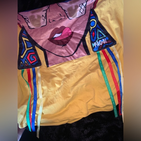 FACE PRINT T-SHIRT DRESS  fit Size Medium-3X - Picture 2 of 12